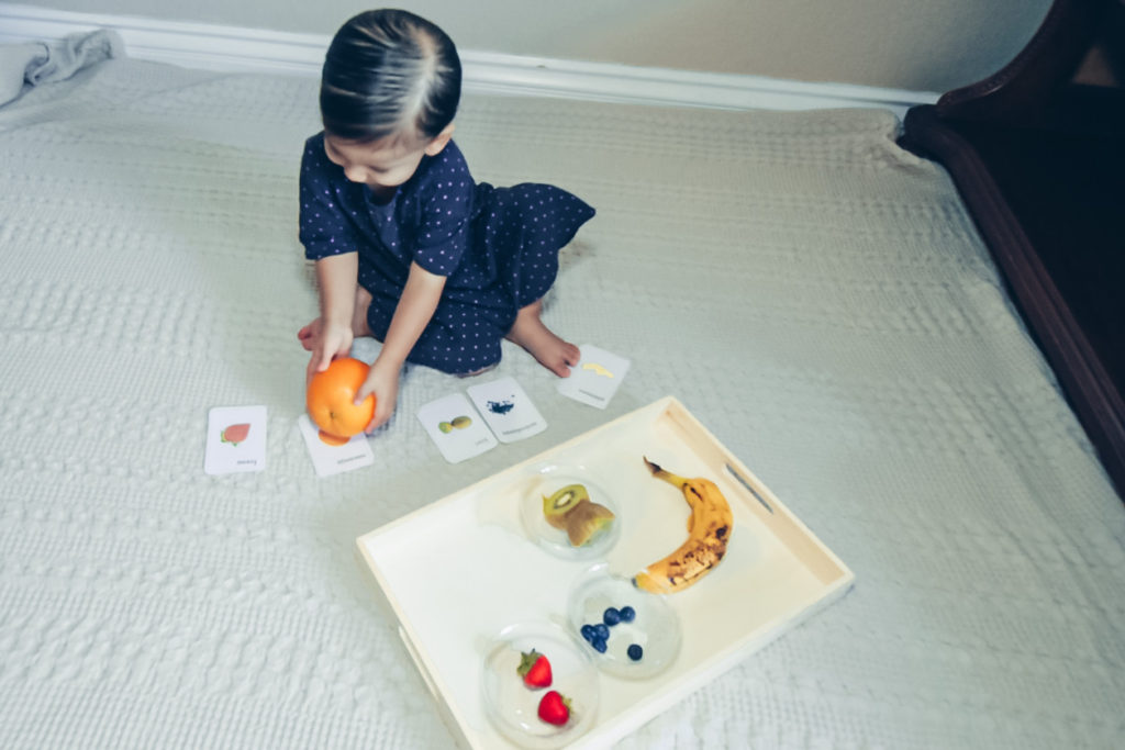 Montessori shelf work