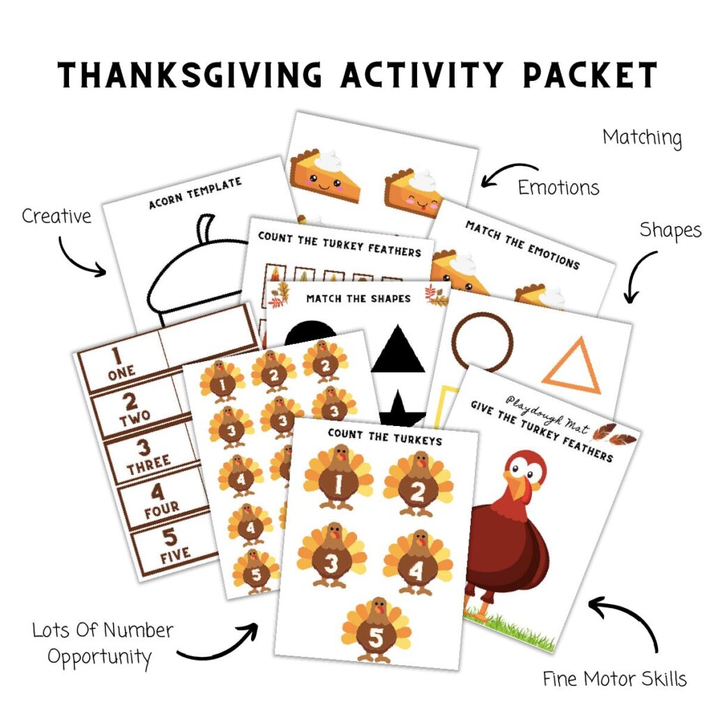 Thanksgiving Activity Pack | EEVVEE